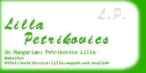 lilla petrikovics business card